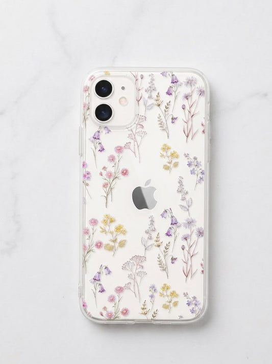 TRANSPARENTE CON FLORES - iPhone 11 / 12 Mini / 13 Mini / 13 Pro / 14 Pro / 14 Pro Max