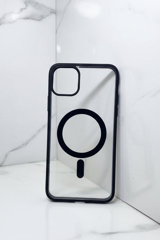 TRANSPARENTE CON MAGSAFE NEGRO - iPhone 11 Pro Max / 13 Pro Max