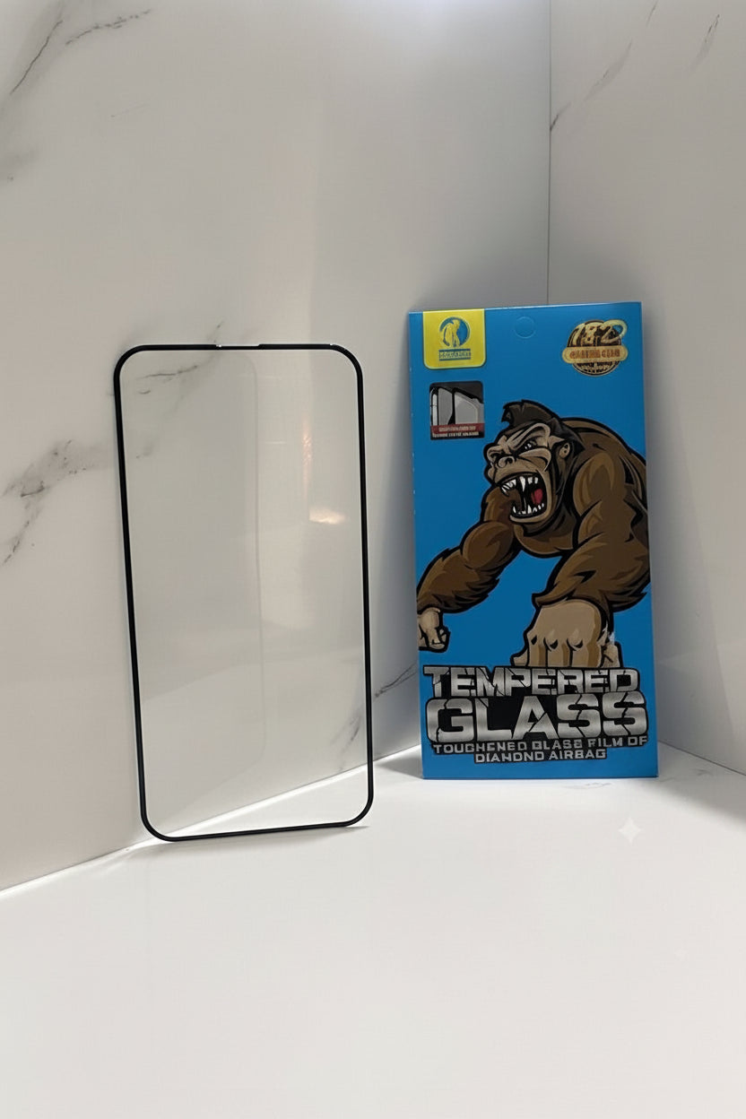 VIDRIO TEMPLADO TEMPERED GLASS 18 D CON BORDES DE SILICON