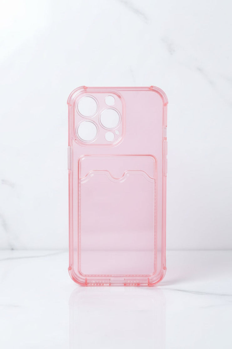 TARJETERO ROSADO - iPhone 13 Pro / 13 Pro Max / 14 / 14 Plus / 16